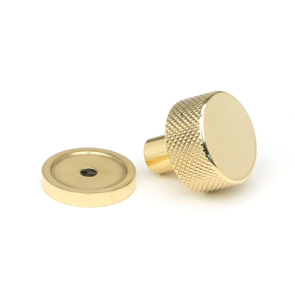 From The Anvil - Polished Brass Brompton Cabinet Knob - 25mm (Plain) | Sku. 46816 | Trade Door Handles.