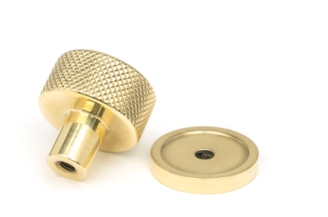 From The Anvil - Polished Brass Brompton Cabinet Knob - 25mm (Plain) | Sku. 46816 | Trade Door Handles.