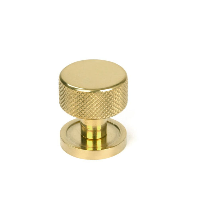 From The Anvil - Polished Brass Brompton Cabinet Knob - 25mm (Plain) | Sku. 46816 | Trade Door Handles.