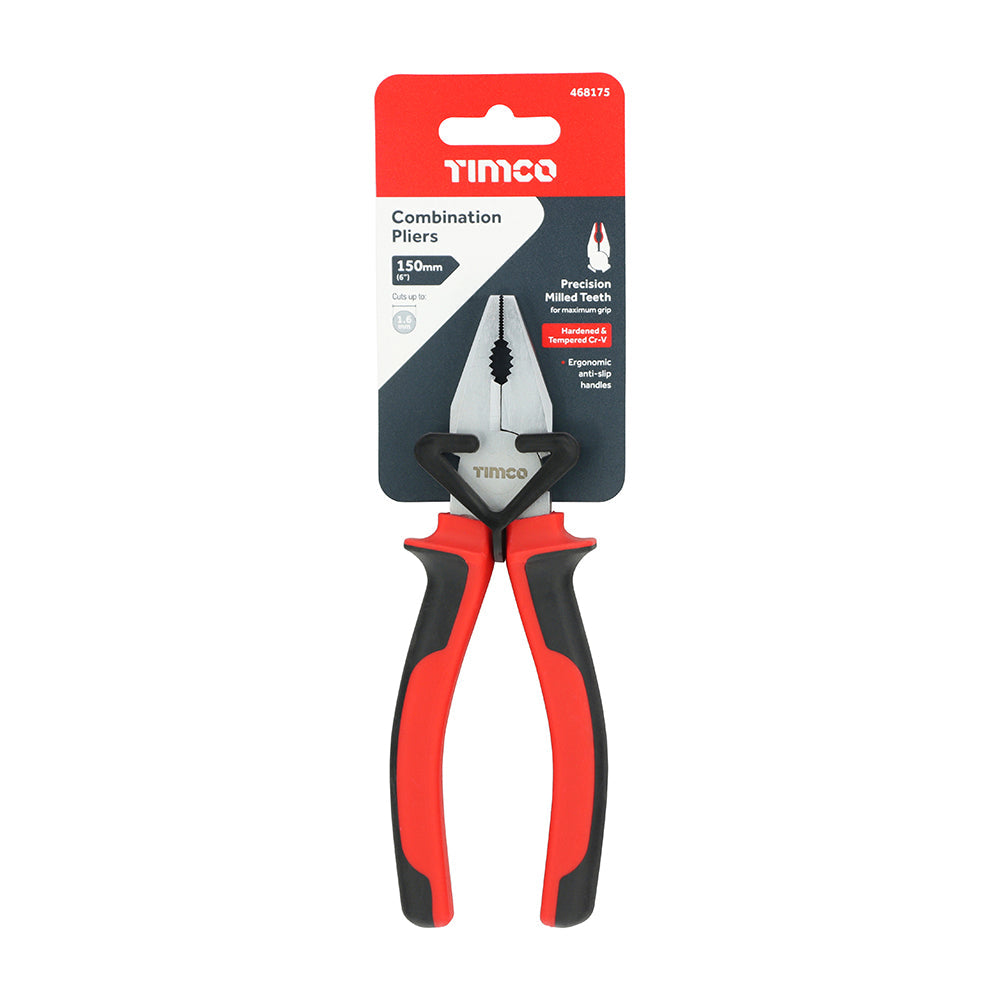 This is an image of Timco - Combination Pliers 6" (1 Each Backing Card) 468175