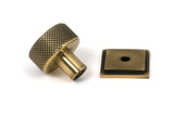 From The Anvil - Aged Brass Brompton Cabinet Knob - 25mm (Square) | Sku. 46817 | Trade Door Handles.