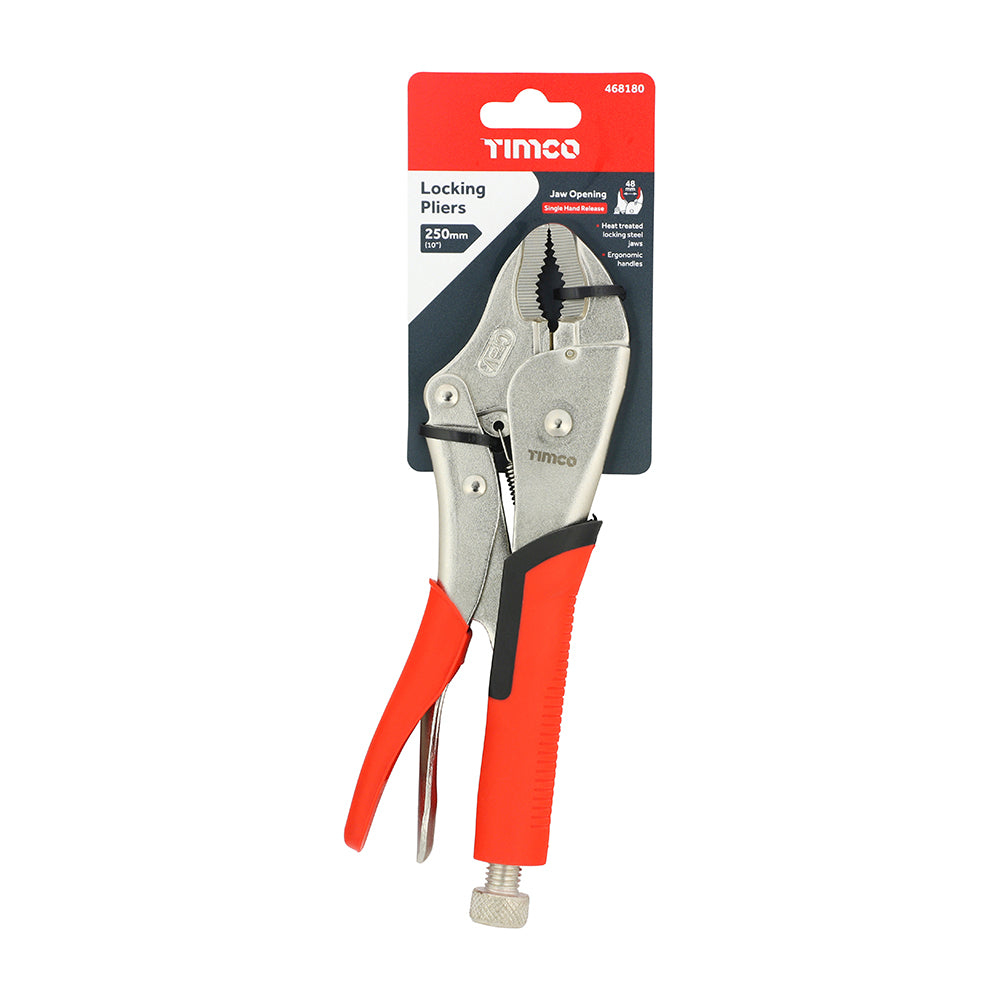 This is an image of Timco - Locking Pliers 10" (1 Each Backing Card) 468180