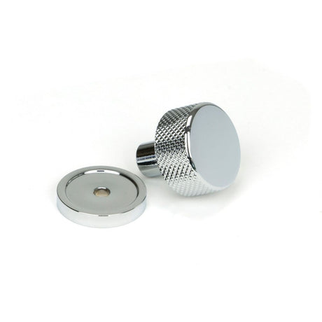 From The Anvil - Polished Chrome Brompton Cabinet Knob - 25mm (Plain) | Sku. 46818 | Trade Door Handles.