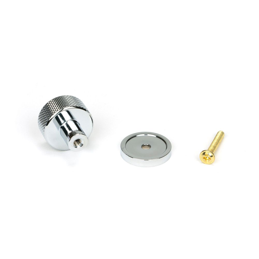 From The Anvil - Polished Chrome Brompton Cabinet Knob - 25mm (Plain) | Sku. 46818 | Trade Door Handles.