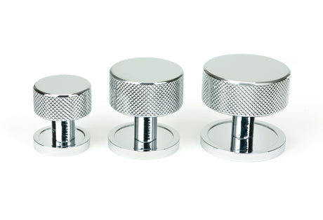 From The Anvil - Polished Chrome Brompton Cabinet Knob - 25mm (Plain) | Sku. 46818 | Trade Door Handles.
