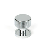 From The Anvil - Polished Chrome Brompton Cabinet Knob - 25mm (Plain) | Sku. 46818 | Trade Door Handles.