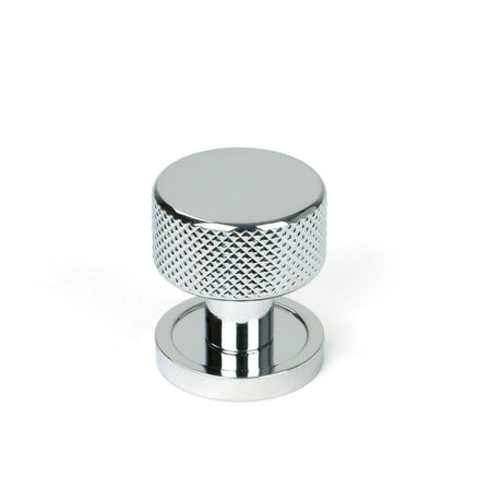 From The Anvil - Polished Chrome Brompton Cabinet Knob - 25mm (Plain) | Sku. 46818 | Trade Door Handles.