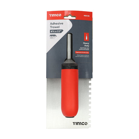 This is an image of Timco - Adhesive Trowel - Square Notch 6mm (1 Each Backing Card) 468199