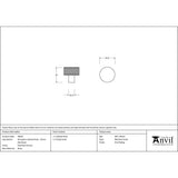 From The Anvil - Polished Chrome Brompton Cabinet Knob - 25mm (No rose) | Sku. 46819 | Trade Door Handles.