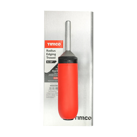 This is an image of Timco - Radius Edging Trowel 4 x 10" (1 Each Backing Card) 468208