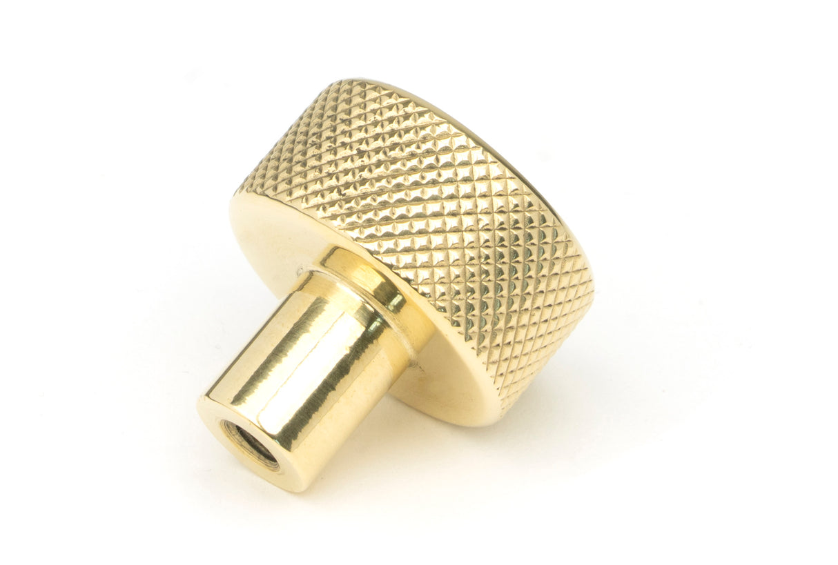 From The Anvil - Polished Brass Brompton Cabinet Knob - 25mm (No rose) | Sku. 46820 | Trade Door Handles.