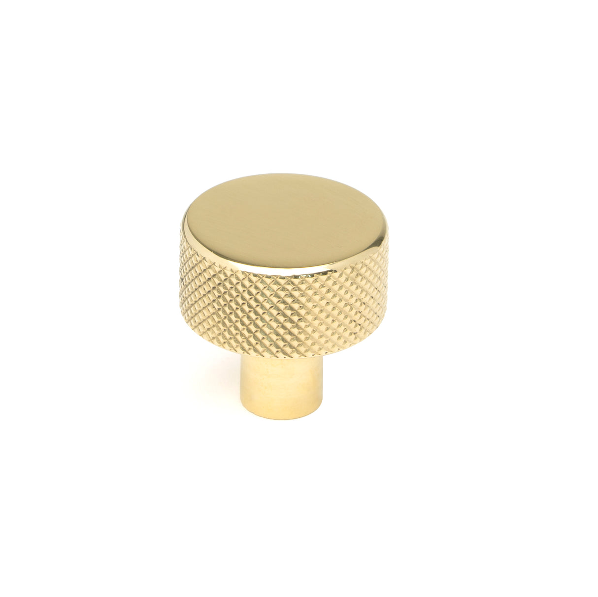 From The Anvil - Polished Brass Brompton Cabinet Knob - 25mm (No rose) | Sku. 46820 | Trade Door Handles.