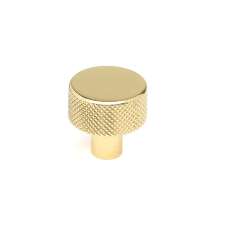 From The Anvil - Polished Brass Brompton Cabinet Knob - 25mm (No rose) | Sku. 46820 | Trade Door Handles.
