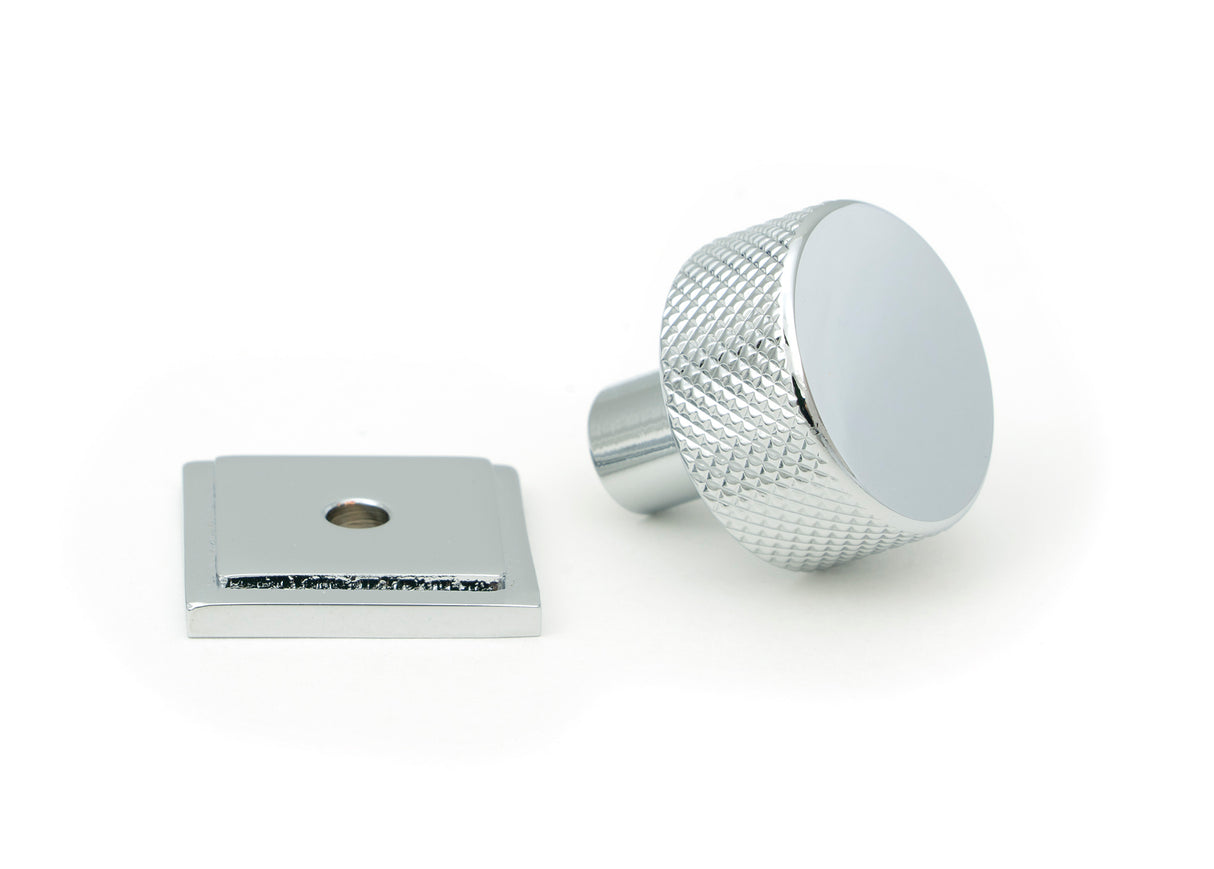 From The Anvil - Polished Chrome Brompton Cabinet Knob - 25mm (Square) | Sku. 46821 | Trade Door Handles.