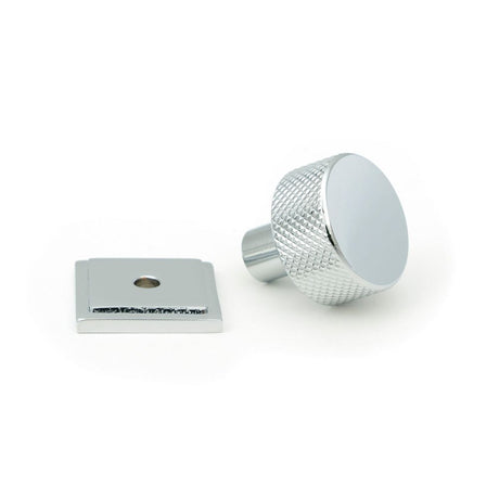 From The Anvil - Polished Chrome Brompton Cabinet Knob - 25mm (Square) | Sku. 46821 | Trade Door Handles.