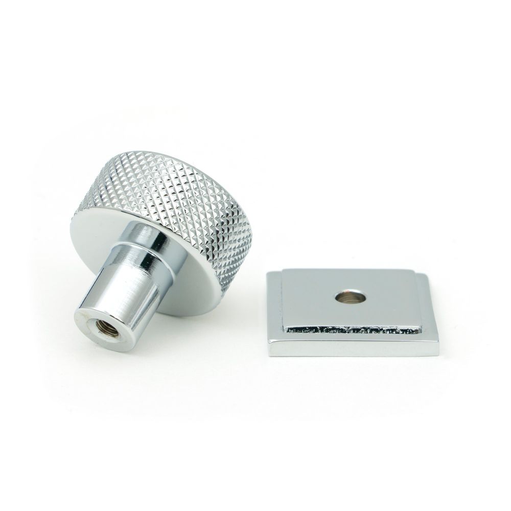 From The Anvil - Polished Chrome Brompton Cabinet Knob - 25mm (Square) | Sku. 46821 | Trade Door Handles.