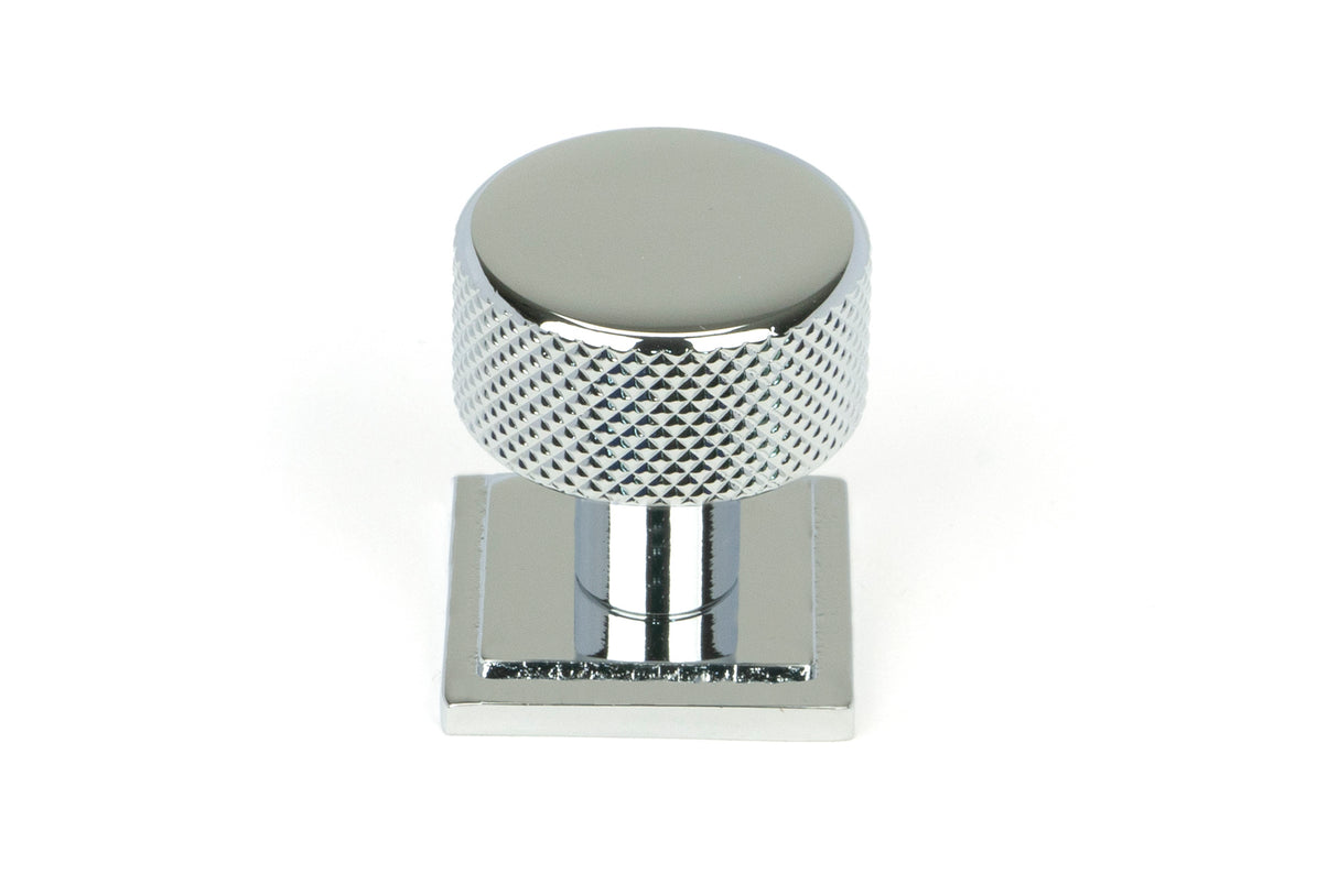 From The Anvil - Polished Chrome Brompton Cabinet Knob - 25mm (Square) | Sku. 46821 | Trade Door Handles.