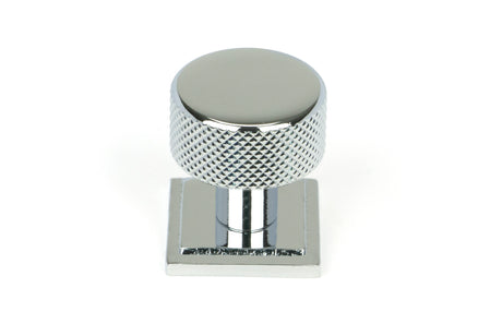 From The Anvil - Polished Chrome Brompton Cabinet Knob - 25mm (Square) | Sku. 46821 | Trade Door Handles.