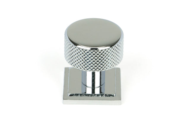 From The Anvil - Polished Chrome Brompton Cabinet Knob - 25mm (Square) | Sku. 46821 | Trade Door Handles.