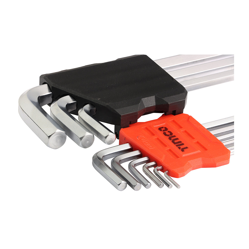 This is an image of Timco - Long Arm Ball End Hex Key Set 9pcs (9 Pieces Blister Pack) 468221