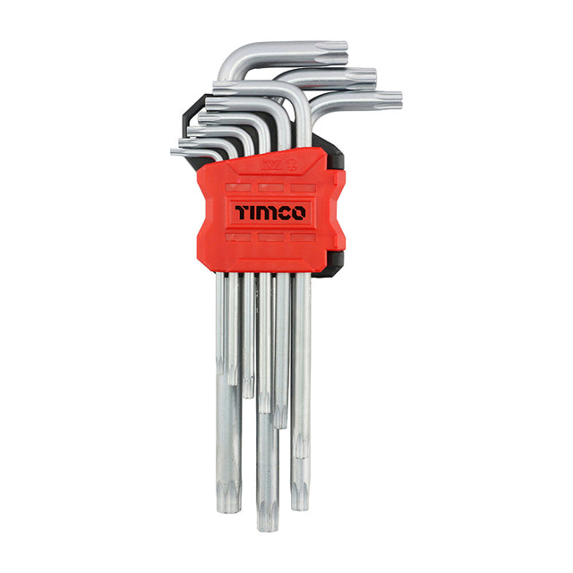 This is an image of Timco - Long Arm TX Drive Key Set 9pcs (9 Pieces Blister Pack) 468222