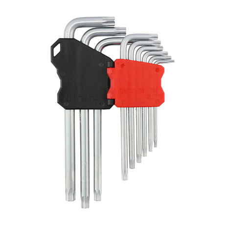 This is an image of Timco - Long Arm TX Drive Key Set 9pcs (9 Pieces Blister Pack) 468222