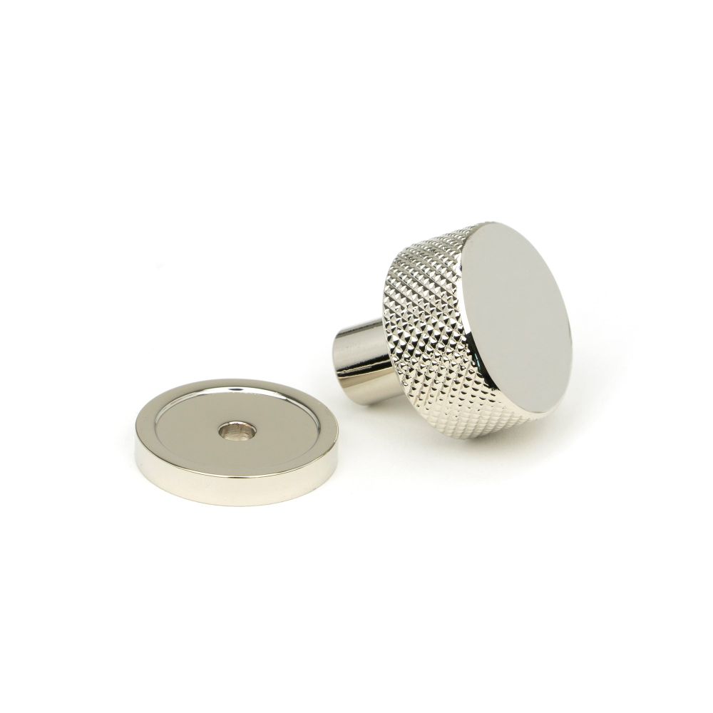 From The Anvil - Polished Nickel Brompton Cabinet Knob - 25mm (Plain) | Sku. 46822 | Trade Door Handles.