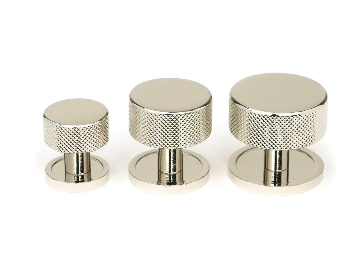 From The Anvil - Polished Nickel Brompton Cabinet Knob - 25mm (Plain) | Sku. 46822 | Trade Door Handles.