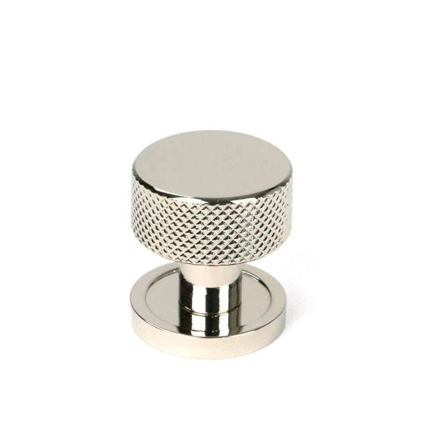 From The Anvil - Polished Nickel Brompton Cabinet Knob - 25mm (Plain) | Sku. 46822 | Trade Door Handles.