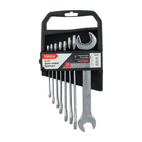 This is an image of Timco - Spanner Set - Open-ended 8pcs (8 Pieces Pack) 468236