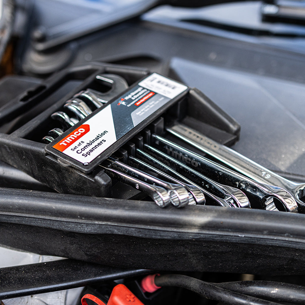 This is an image of Timco - Spanner Set - Combination 8pcs (8 Pieces Pack) 468238