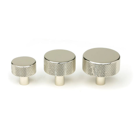 From The Anvil - Polished Nickel Brompton Cabinet Knob - 25mm (No rose) | Sku. 46823 | Trade Door Handles.