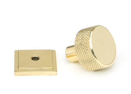 From The Anvil - Polished Brass Brompton Cabinet Knob - 25mm (Square) | Sku. 46824 | Trade Door Handles.
