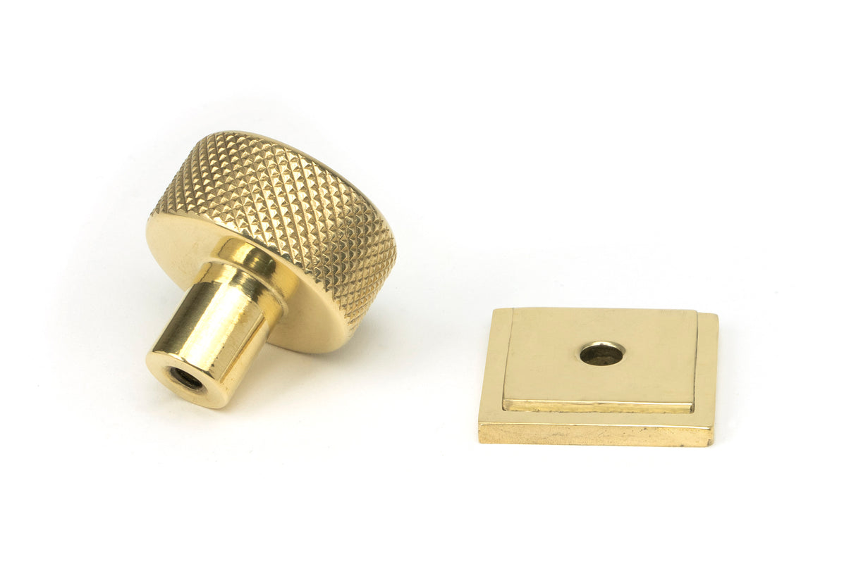 From The Anvil - Polished Brass Brompton Cabinet Knob - 25mm (Square) | Sku. 46824 | Trade Door Handles.