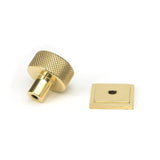 From The Anvil - Polished Brass Brompton Cabinet Knob - 25mm (Square) | Sku. 46824 | Trade Door Handles.