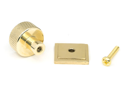 From The Anvil - Polished Brass Brompton Cabinet Knob - 25mm (Square) | Sku. 46824 | Trade Door Handles.