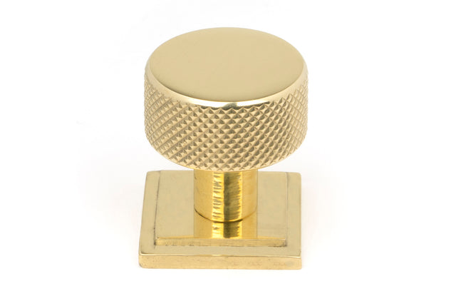 From The Anvil - Polished Brass Brompton Cabinet Knob - 25mm (Square) | Sku. 46824 | Trade Door Handles.
