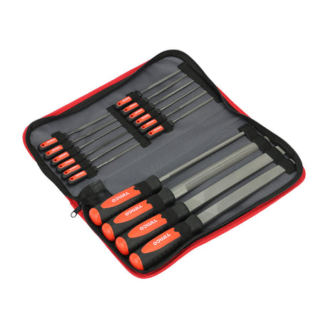 This is an image of Timco - File & Needle File Set 16pcs (16 Pieces Fabric Case) 468251