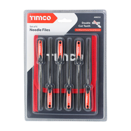 This is an image of Timco - Needle File Set 6pcs (6 Pieces Blister Pack) 468252