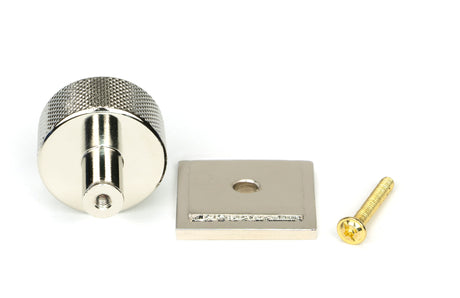 From The Anvil - Polished Nickel Brompton Cabinet Knob - 25mm (Square) | Sku. 46825 | Trade Door Handles.