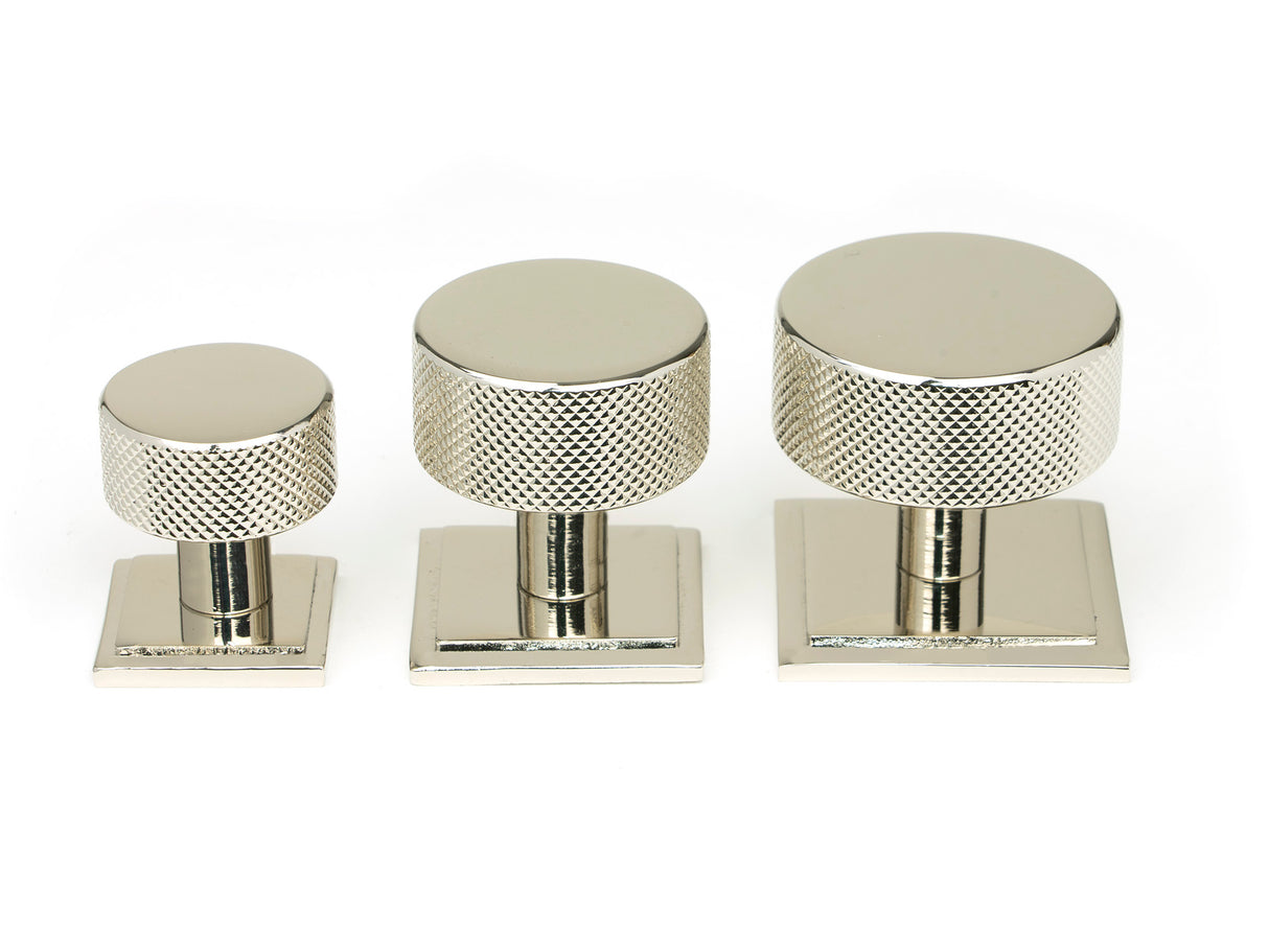 From The Anvil - Polished Nickel Brompton Cabinet Knob - 25mm (Square) | Sku. 46825 | Trade Door Handles.