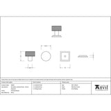 From The Anvil - Polished Nickel Brompton Cabinet Knob - 25mm (Square) | Sku. 46825 | Trade Door Handles.