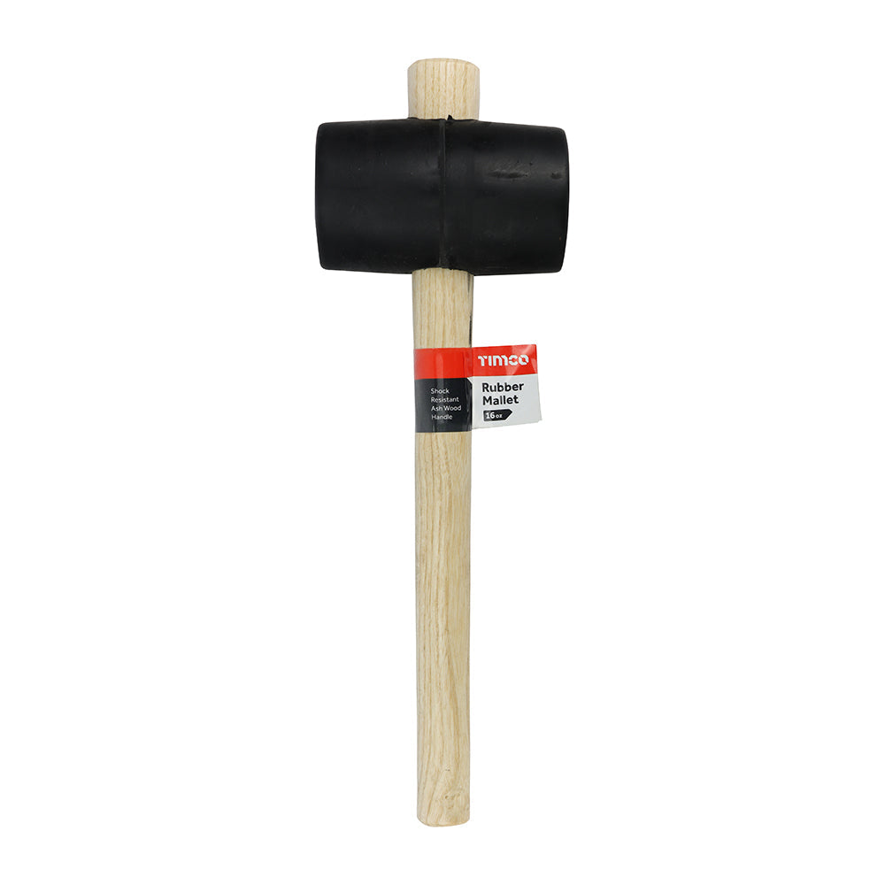 This is an image of Timco - Rubber Mallet - Black 16oz (1 Each Unit) 468267