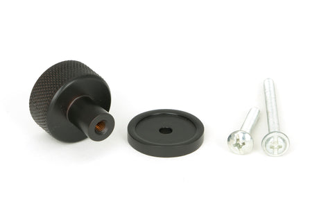 From The Anvil - Aged Bronze Brompton Cabinet Knob - 25mm (Plain) | Sku. 46826 | Trade Door Handles.