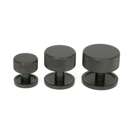 From The Anvil - Aged Bronze Brompton Cabinet Knob - 25mm (Plain) | Sku. 46826 | Trade Door Handles.