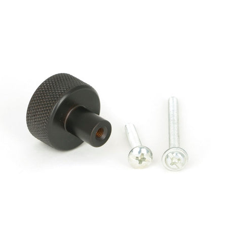 From The Anvil - Aged Bronze Brompton Cabinet Knob - 25mm (No rose) | Sku. 46827 | Trade Door Handles.
