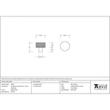 From The Anvil - Aged Bronze Brompton Cabinet Knob - 25mm (No rose) | Sku. 46827 | Trade Door Handles.