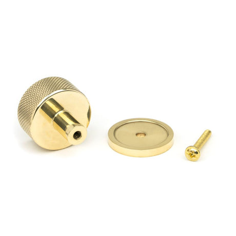 From The Anvil - Polished Brass Brompton Cabinet Knob - 32mm (Plain) | Sku. 46828 | Trade Door Handles.
