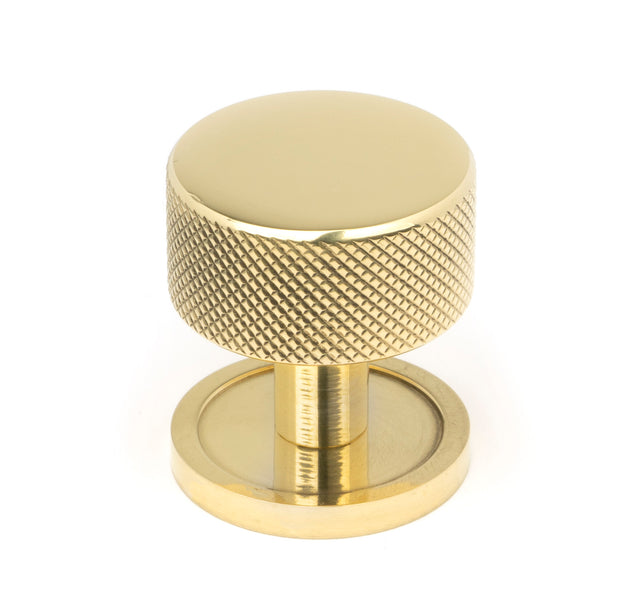 From The Anvil - Polished Brass Brompton Cabinet Knob - 32mm (Plain) | Sku. 46828 | Trade Door Handles.