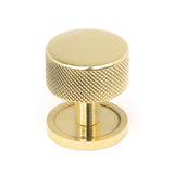 From The Anvil - Polished Brass Brompton Cabinet Knob - 32mm (Plain) | Sku. 46828 | Trade Door Handles.